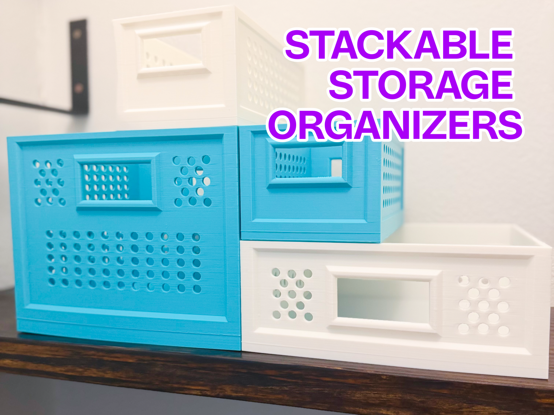 Miniatura 1 do modelo 3D Storage Box Modular System Heavy Duty Stackable