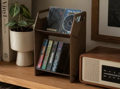 Decorative Cassette and Card Deck Holder