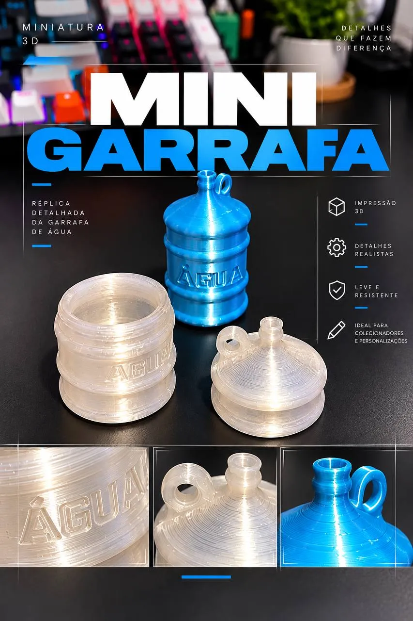 Water Botttle Texture Mini Water Bottle - Miniature Gallon - Free 3D Print Model - MakerWorld
