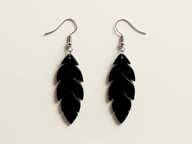 Black Leaf Earrings – Minimal Elegance