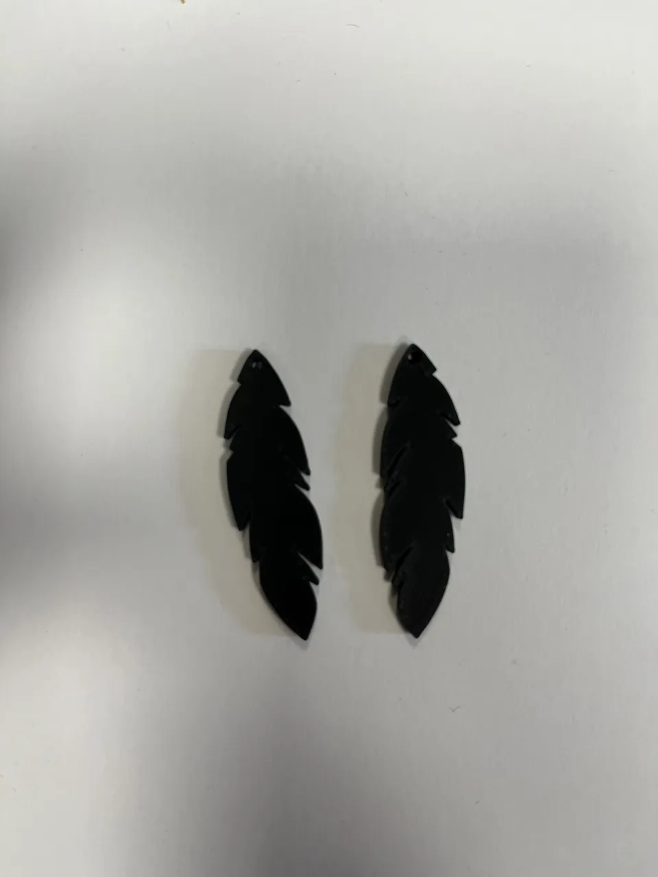 Black Leaf Earrings – Minimal Elegance view 3