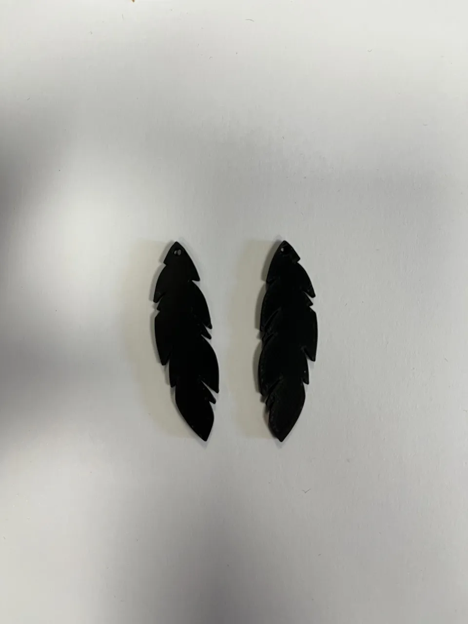 Black Leaf Earrings – Minimal Elegance view 4