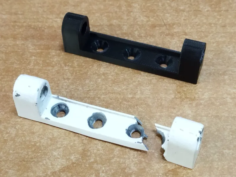 Hinge for a simple PVC profile window (repair).