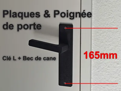Escutcheons & Door Handle (L-Key + Latch)