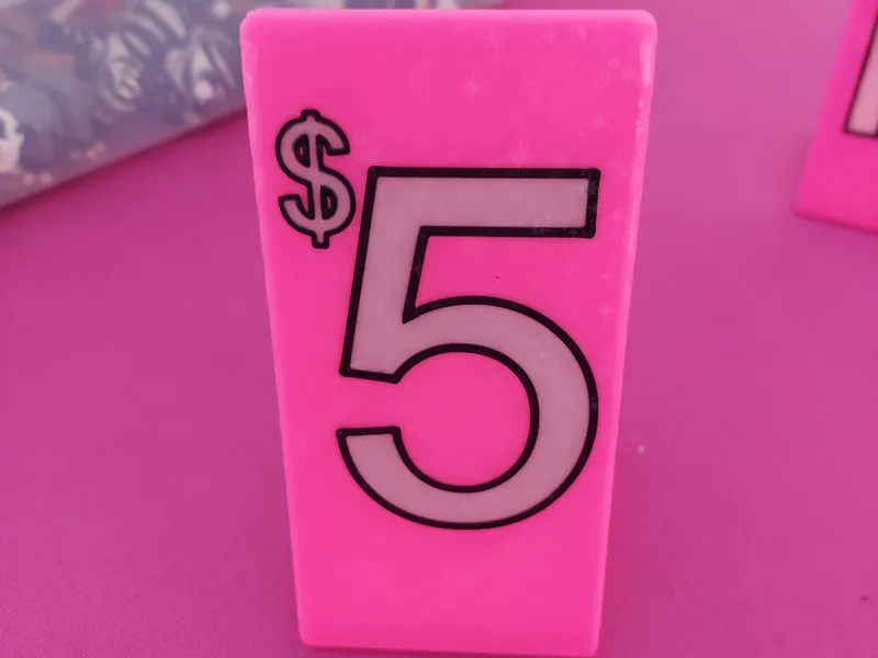 $5 Table top Price Sign