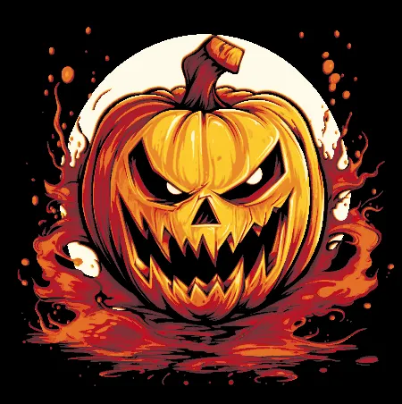 Scary Pumpkin - Hueforge - Filament painting