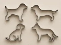 Set de 4 emporte-pièces races de chiens — photo 1