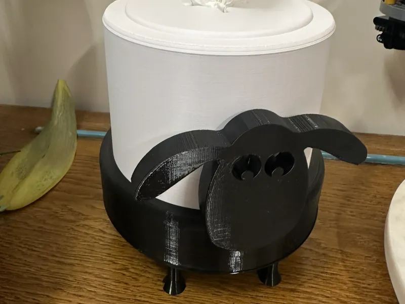 Sheep (Shaun) tissue box / tissue dispenser. 