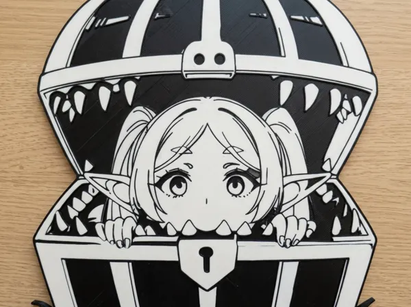 Frieren et le Mimic — décor mural bicolore