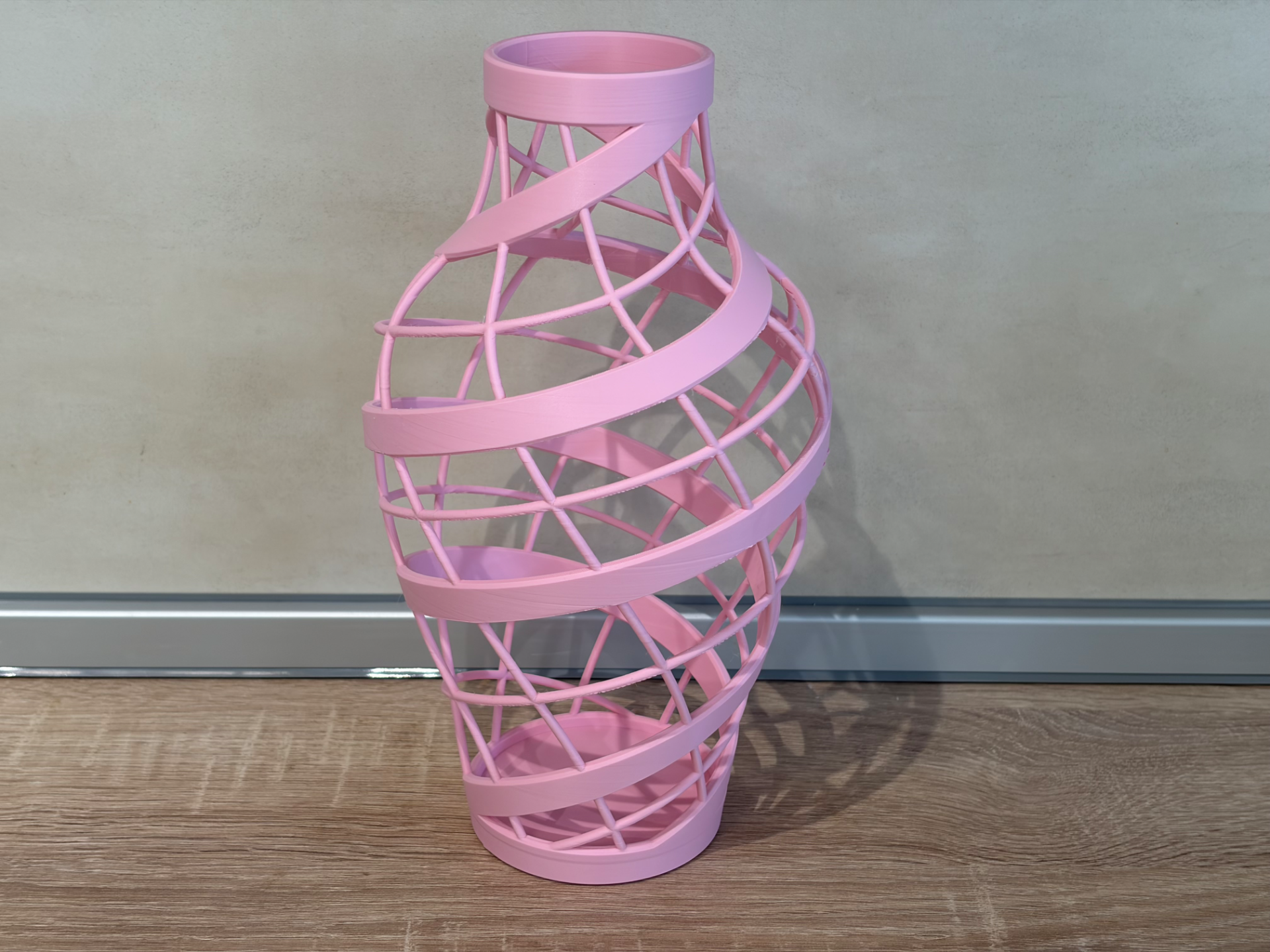 Sculptural Double-Band Wireframe Vase