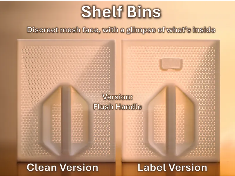 Shelf Bins: MeshView (Flush Handle)