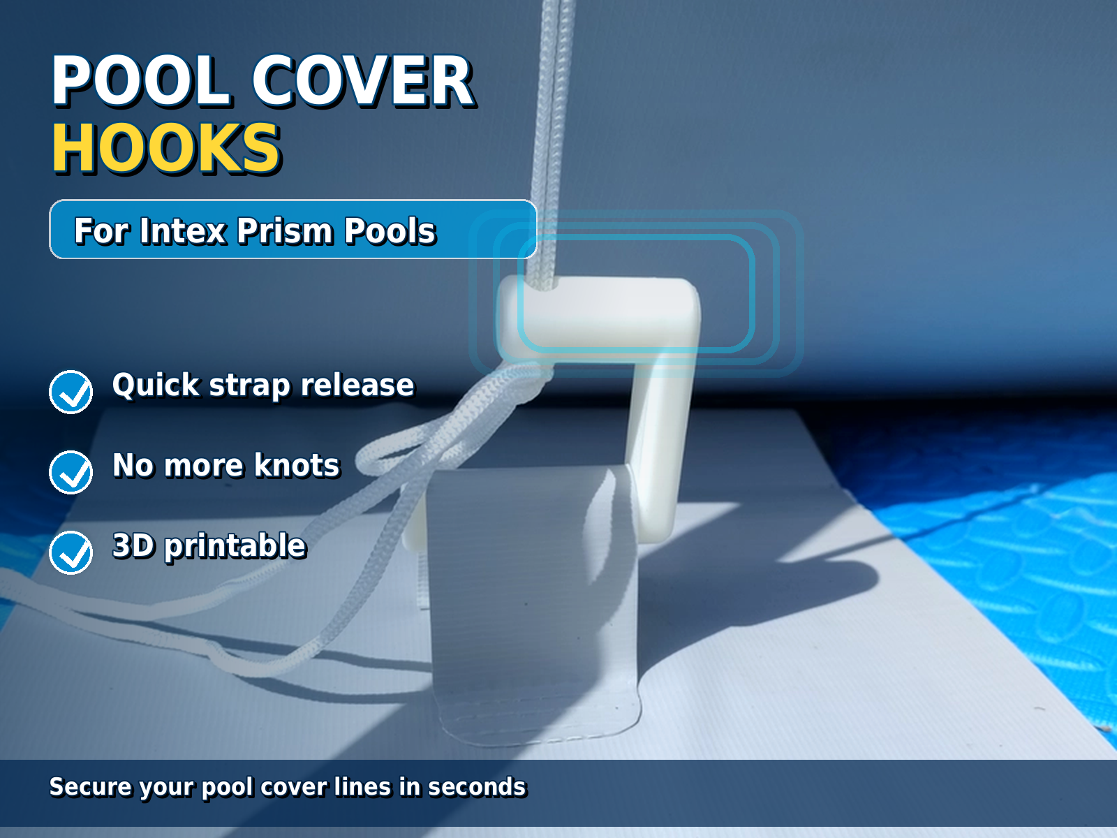 Hook(s) for the Intex Prism pool cover