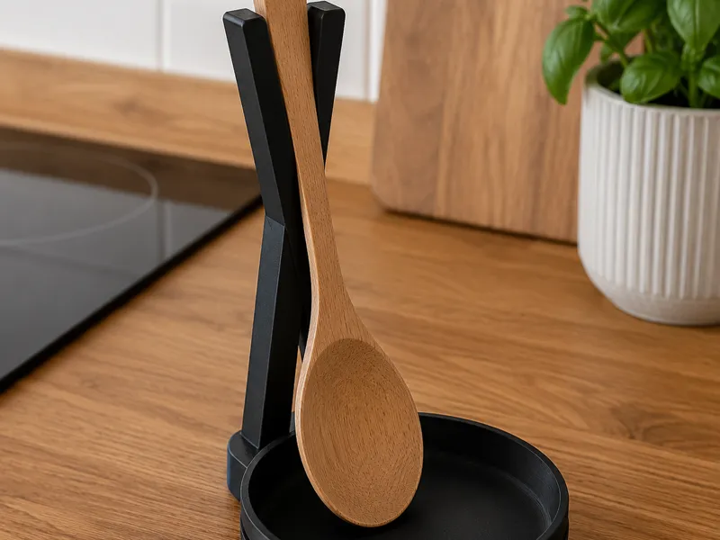Wooden spoon holder