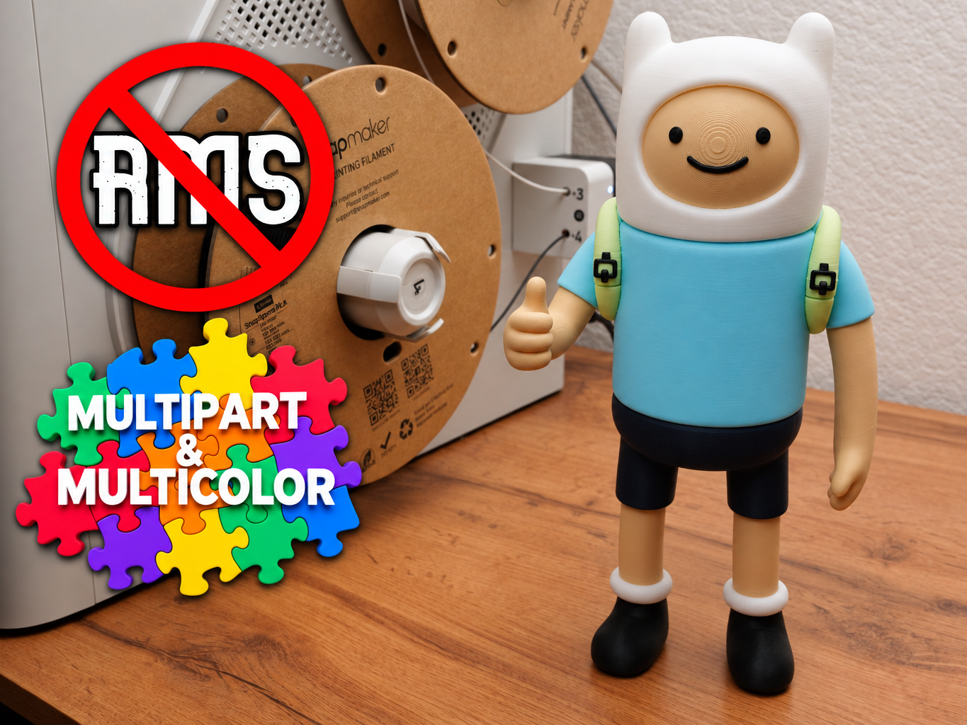 Finn the Human [ Adventure Time ] - 3D printed Other Toys & Games, in stock in India