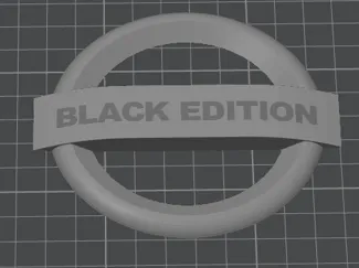 Nissan logo Black Edition emblemat by SQ9PXB