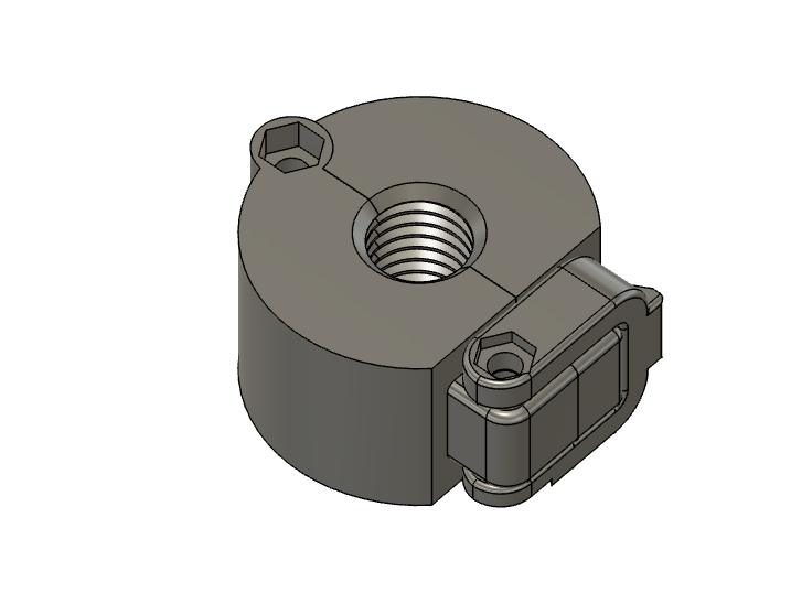 Miniatura 1 do modelo 3D Snap-On Split Nut M12/M16 – Quick lock
