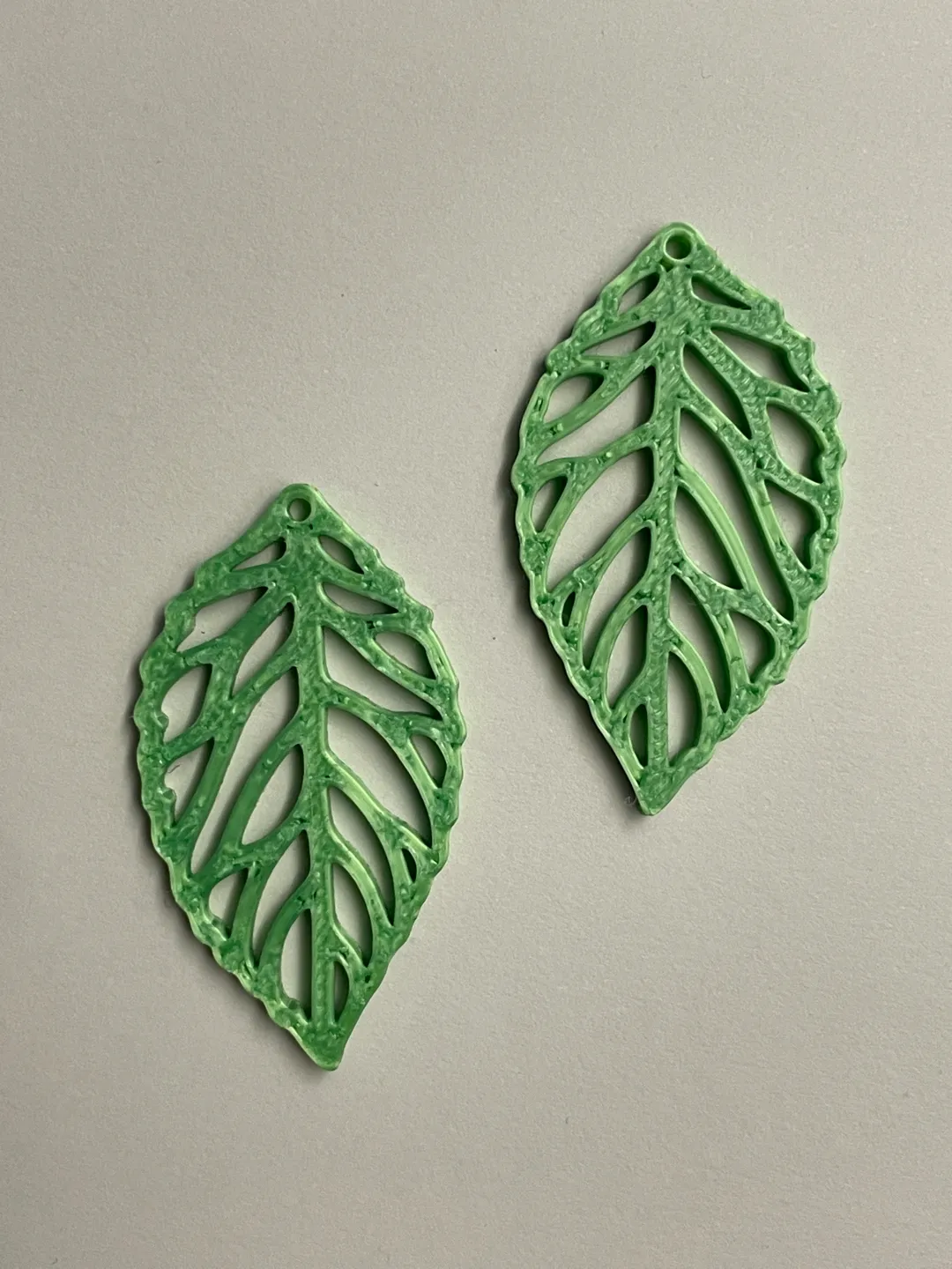 Leaf earrings view 3