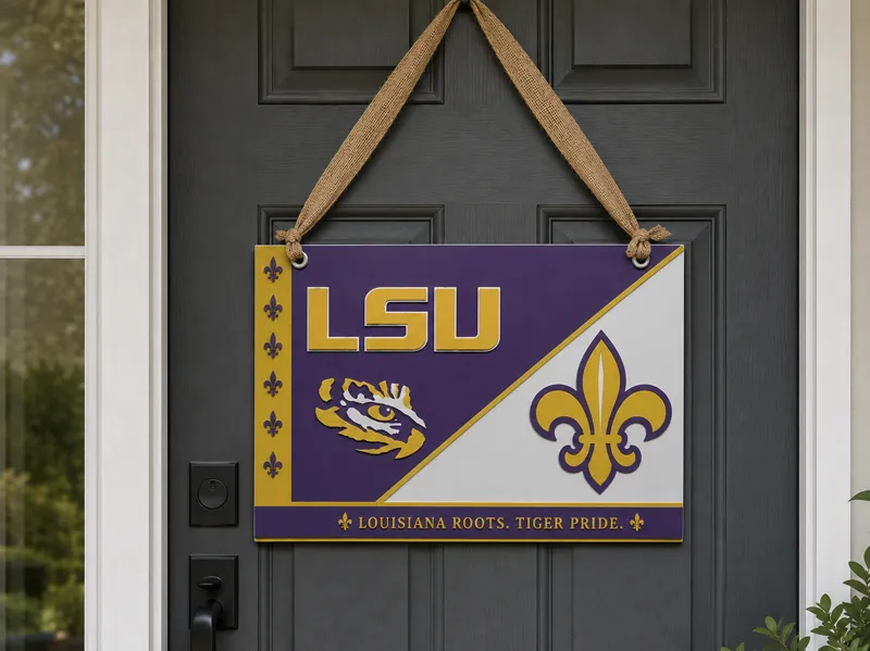 LSU Flag 13x9 Sign