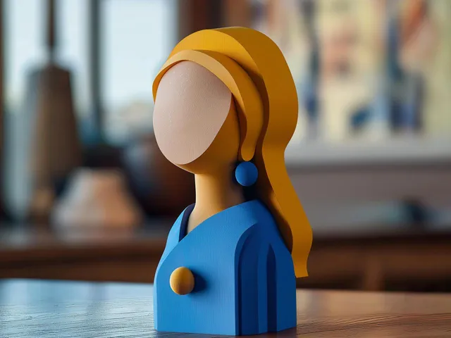 Lady with an Earring Sculpture
