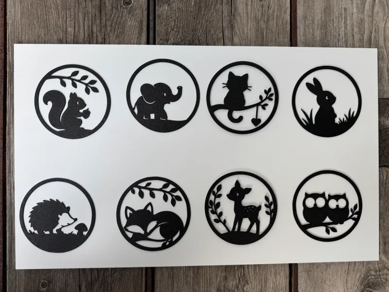 2D Cute animals 2D wall art collection
