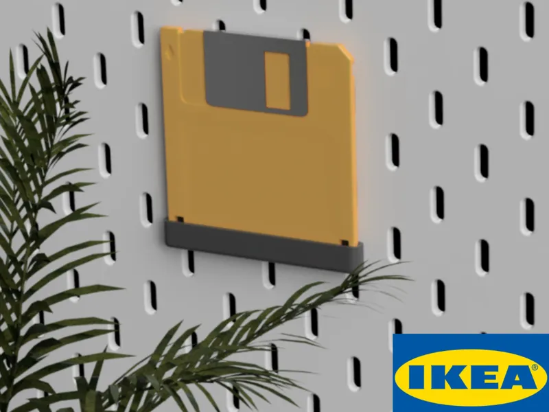 Floppy Disk Holder for IKEA Skadis Pegboard