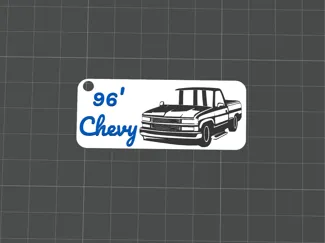 96' Chevy Silverado Keychain