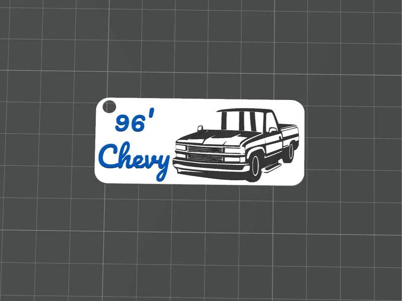 96' Chevy Silverado Keychain