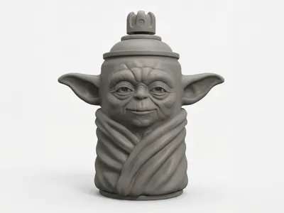 Yoda Spray Can | Fan Art Graffiti Toy
