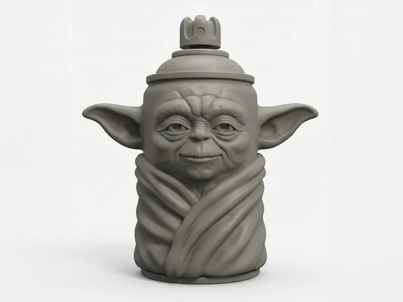 Yoda Spray Can | Fan Art Graffiti Toy