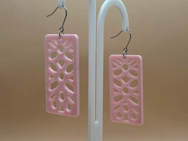 Pink Floral Earrings