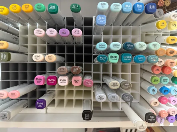 Rangement Gridfinity pour marqueurs à l'alcool Copic, Ohuhu etc.