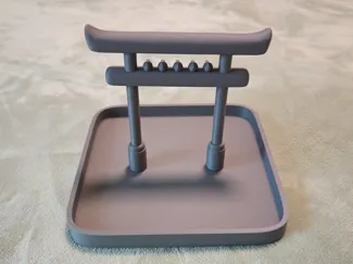 原创日式鸟居鹦鹉鸟类站架托盘 一盘出