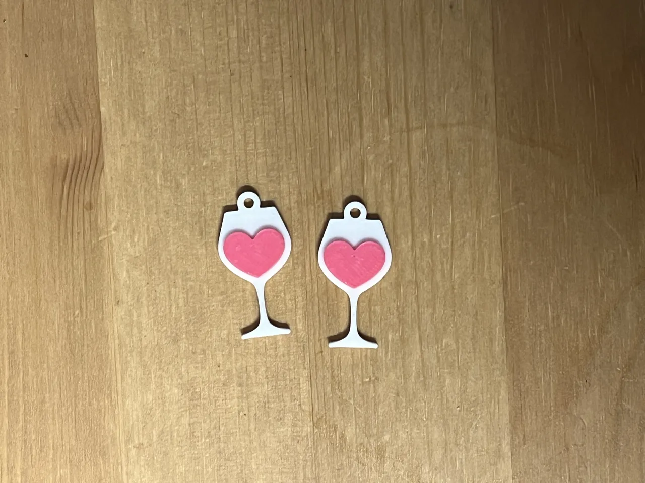 wine glass earrings view 2