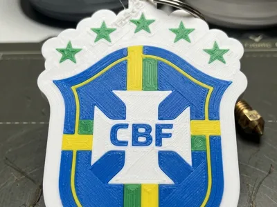 Brazil CBF Football Crest Keychain / Llavero