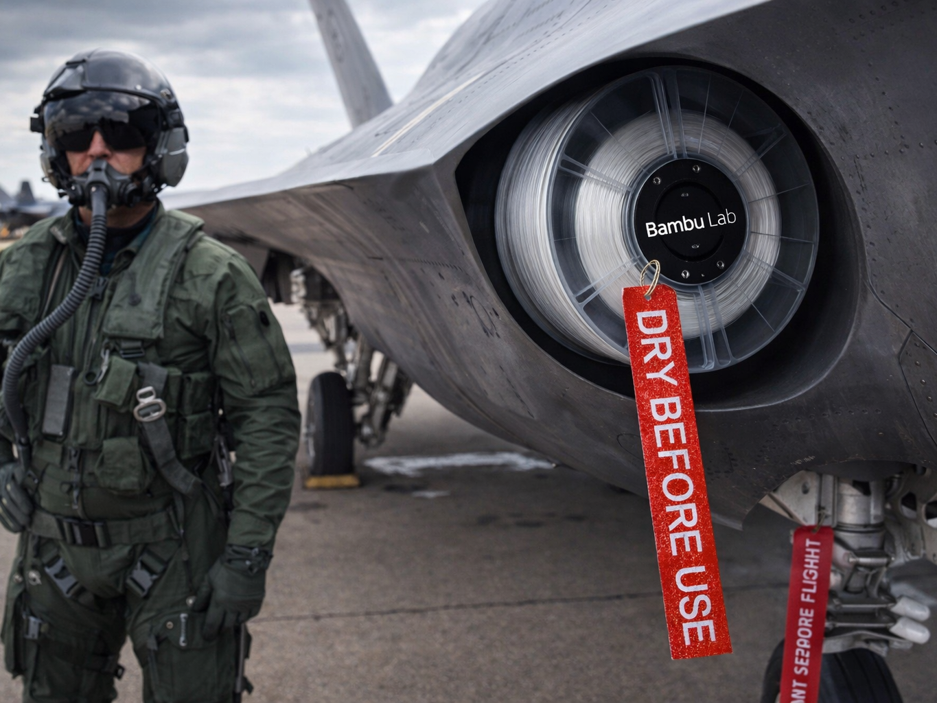 DRY BEFORE USE military style keychain 