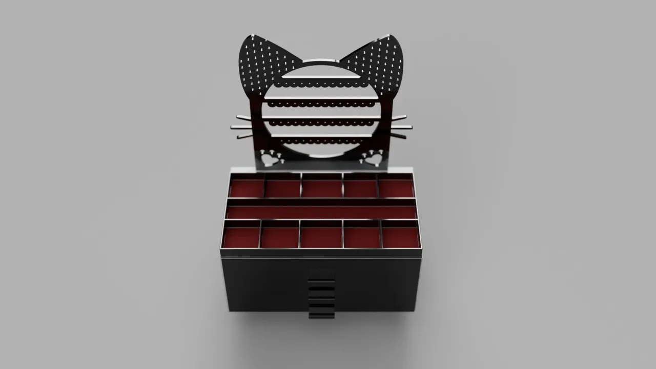 Earring/Jewellery organizer - Cat themed view 3