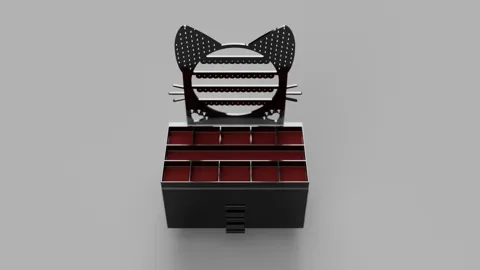 Earring/Jewellery organizer - Cat themed view 3