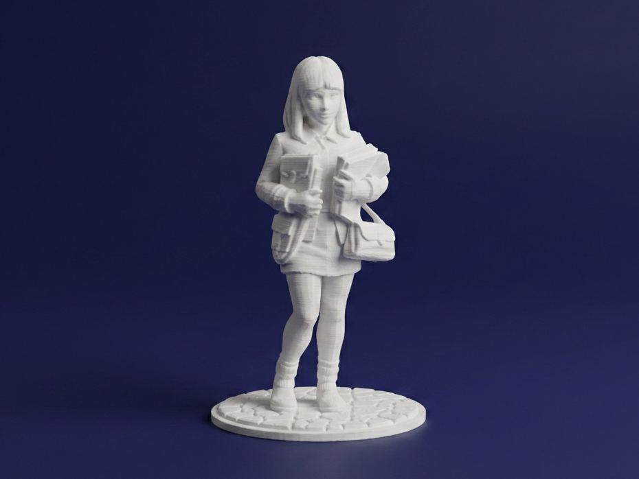 Girl with Books – Student Figurine