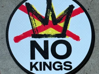 Large No Kings round sign