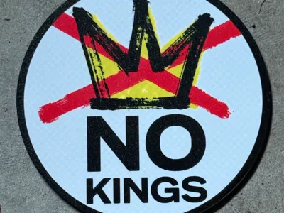Large No Kings round sign - Free 3D Print Model - MakerWorld