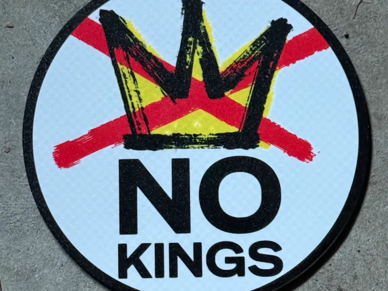 Large No Kings round sign
