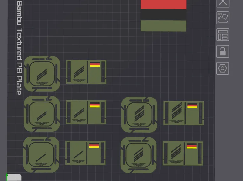 MOLLE Dienstgrad Rank Clips / Luftwaffe Mannschaft