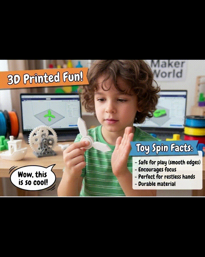 Tri-Blade Pocket Prop Fidget Spinner Print-N-Place