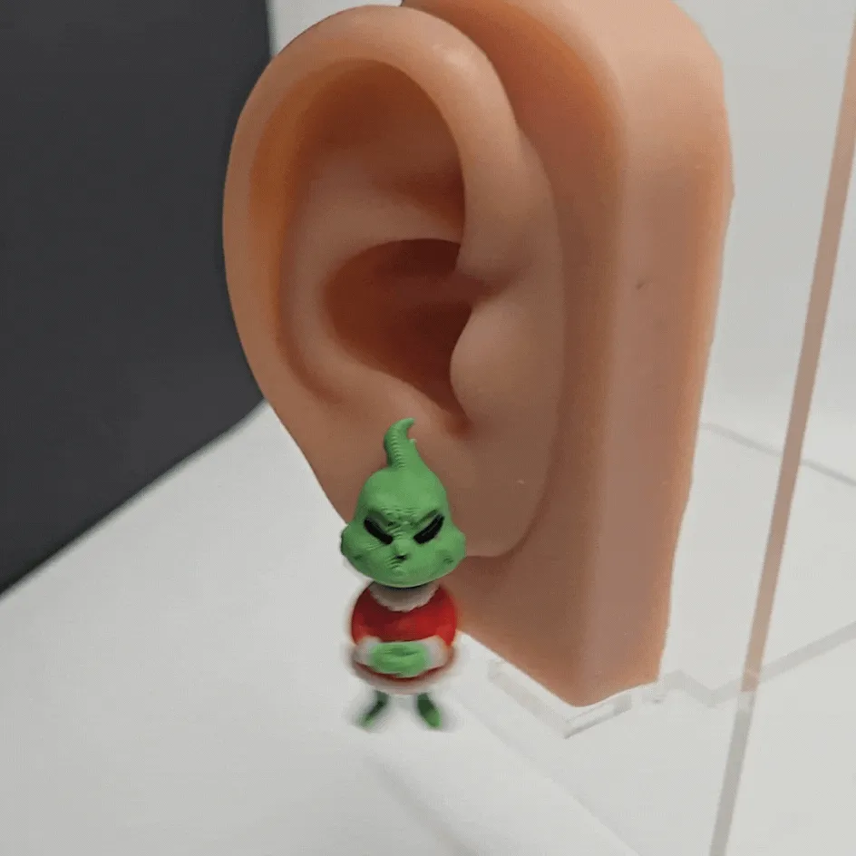 Grinch Articulated Hanger Earrings view 2