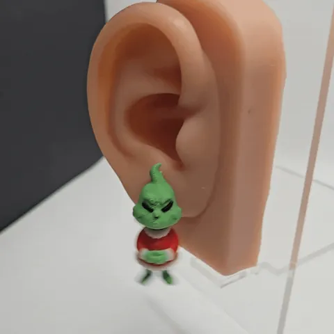 Grinch Articulated Hanger Earrings view 2