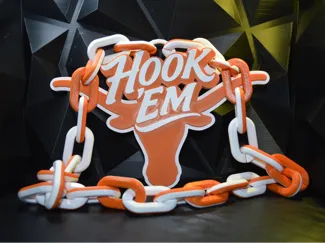 HOOK EM HORNS UT Austin Longhorns Hype Chain