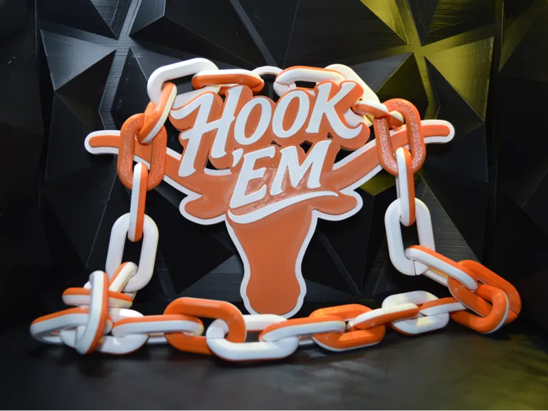 HOOK EM HORNS UT Austin Longhorns Hype Chain