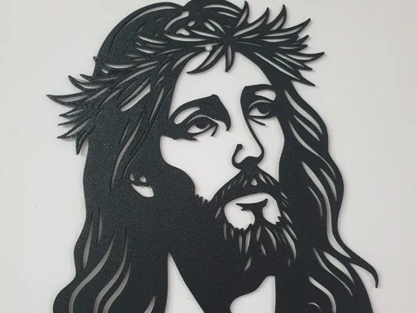 Christ couronne d'épines - décoration murale