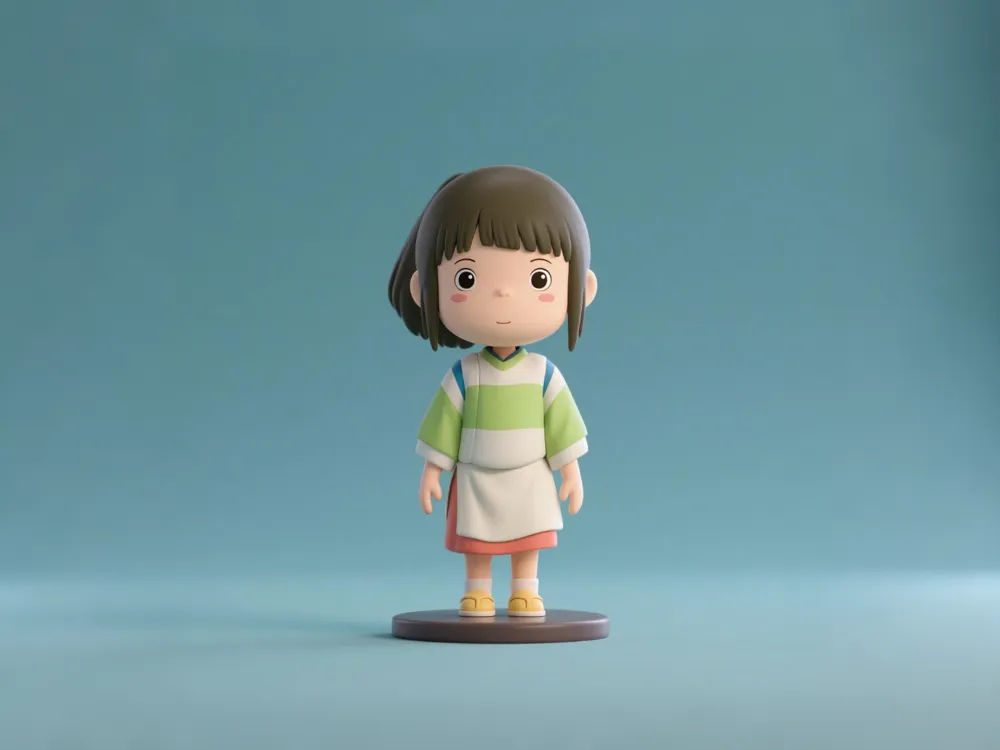 3Dプリント 千と千尋の神隠し - 荻野千尋 - 千 - 宮崎駿アニメ