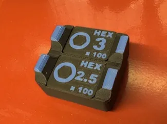 2 up Label Holder for Wera Gridfinity Organizer